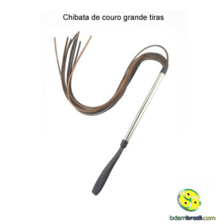 Chibata de couro grande tiras