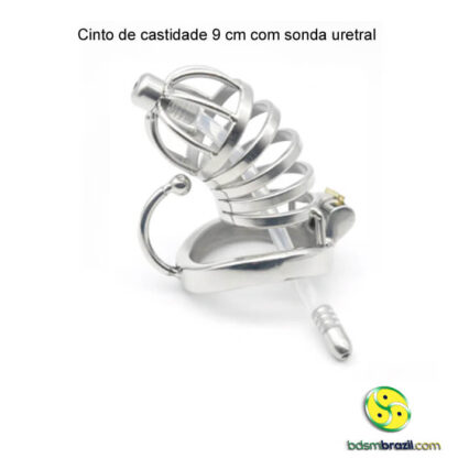 Cinto de castidade 9 cm com sonda uretral