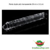Penis duplo jelly transparente 30 cm x 3,5 cm - Image 3