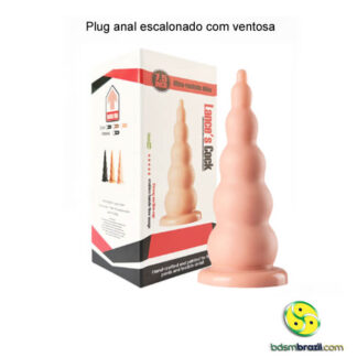 Plug anal escalonado com ventosa