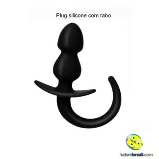 Plug silicone com rabo