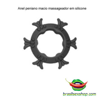 Anel peniano macio massageador em silicone