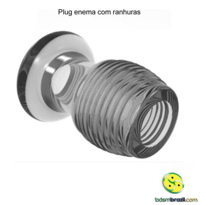 Plug enema com ranhuras