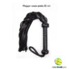 Flogger couro preto 50 cm