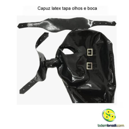 Capuz de latex com tapa olhos e boca removíveis - Image 4